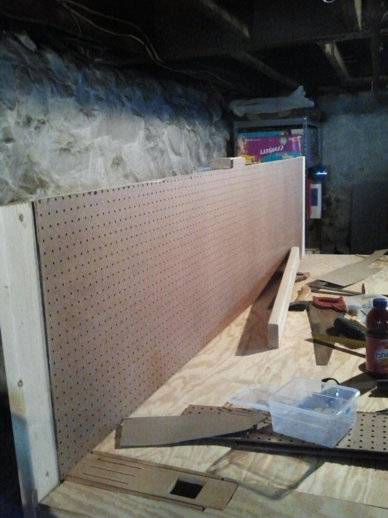 Peg board backing